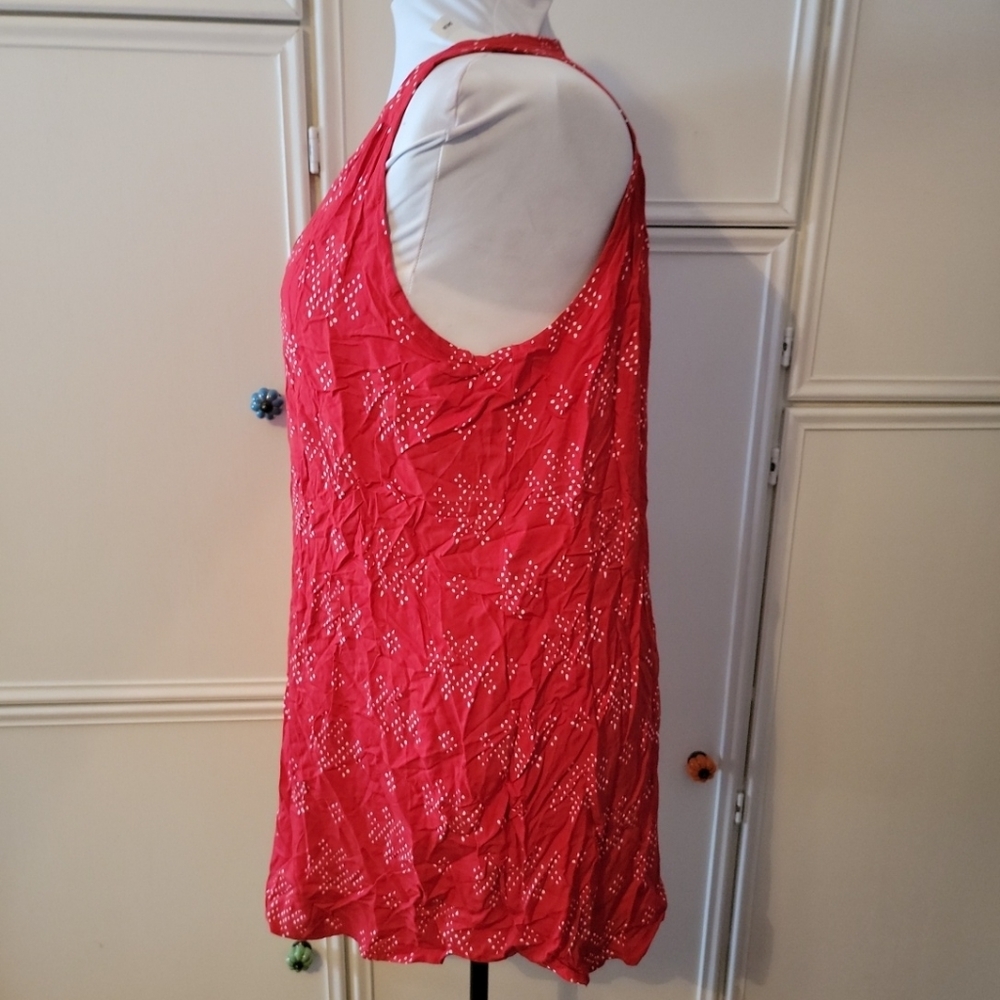 Gap Red Sleeveless Dress w/ White Dot Pattern - Picture 3 of 6